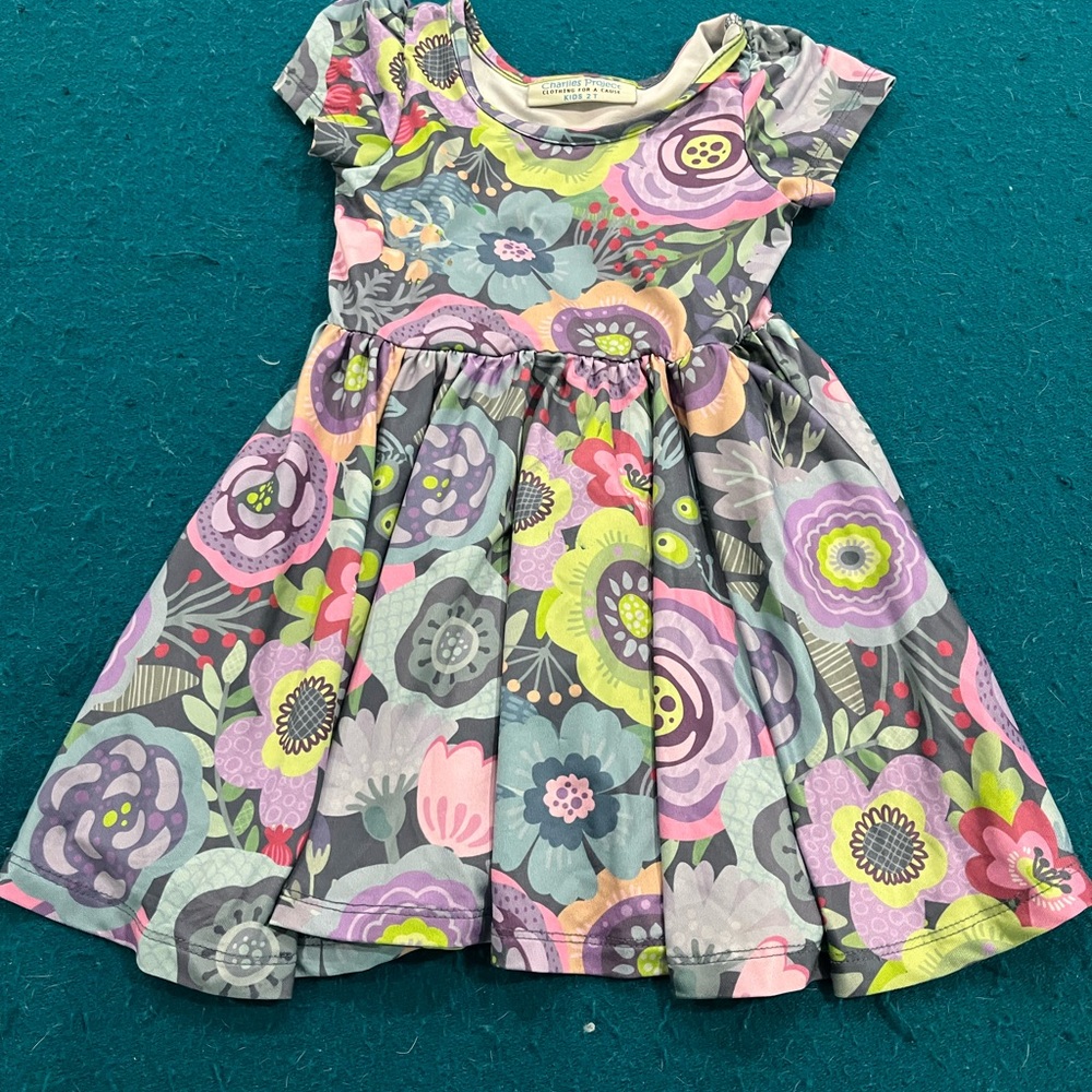 Floral Kids Dress in Multicolor